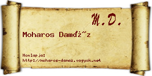 Moharos Damáz névjegykártya
